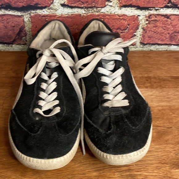 Puma Liga Suede Black & White Leather Sneakers Size 7.5 - Picture 6 of 14